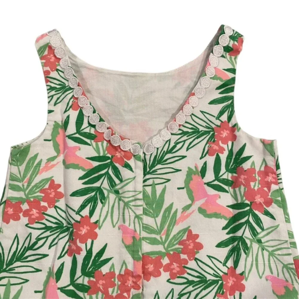 Janie and Jack Sz 3 Tropical Macaw Birds & Flowers Dress